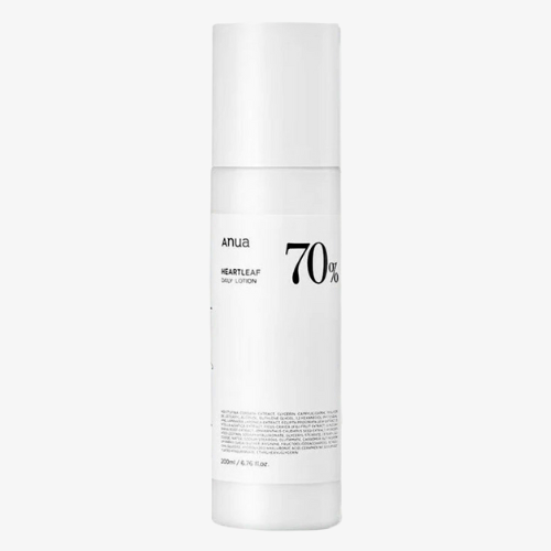 Anua Heartleaf 70 Lotion Lightweight Face Moisturizer with Hyaluronic Acid for Sensitive and Acne-Prone Skin