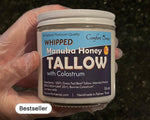 Manuka Honey & Beef Tallow with COLOSTRUM, Whipped Tallow Cream with 850+MGO Manuka Honey, Whipped Tallow, Grass fed fat